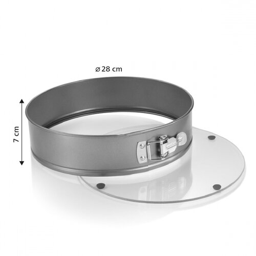Tescoma Formă pentru tort cu fund de sticlă,extensibilă DELÍCIA, 28 cm