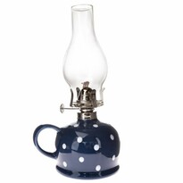 Lampa naftowa Kropka, 14,7 x 28 x 11 cm, niebieski