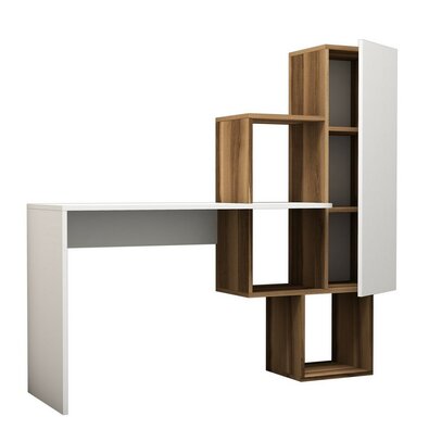 Biurko Acelya Walnut and White