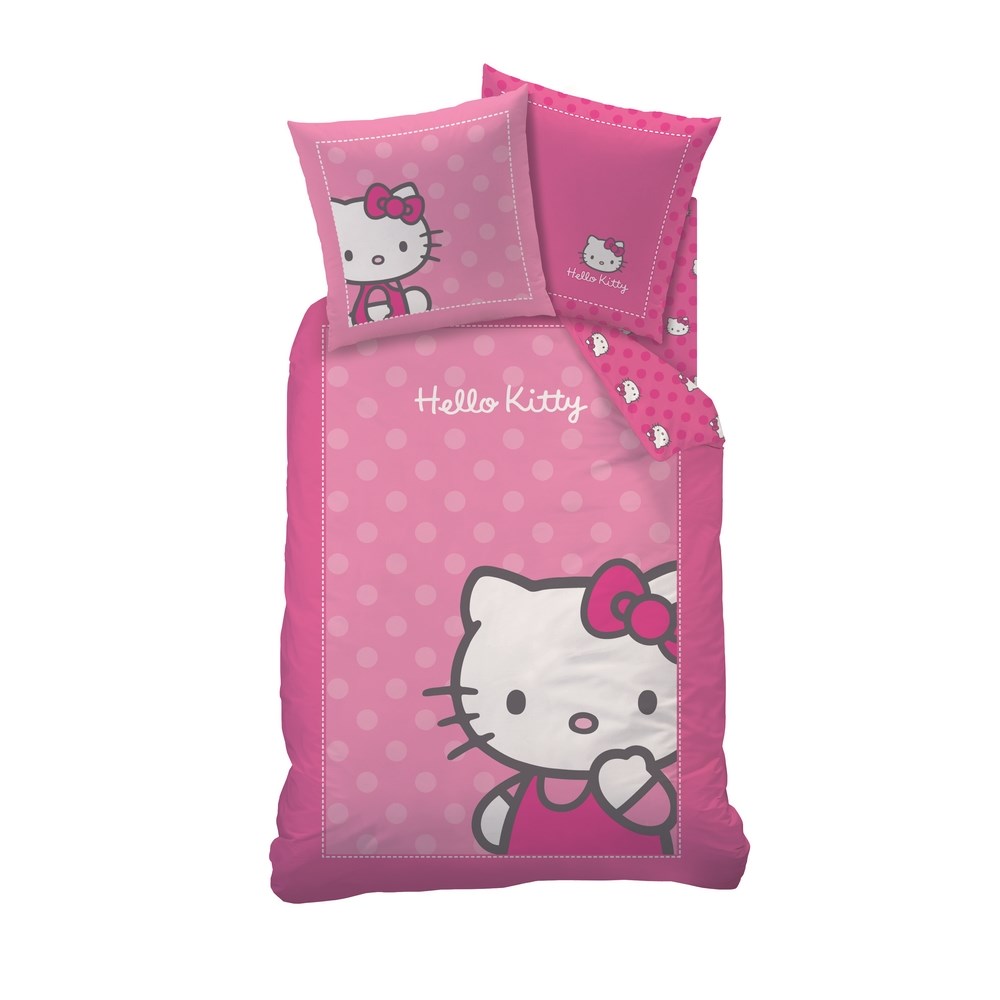 CTI Dětské bavlněné povlečení Hello Kitty Camille, 140 x 200 cm, 70 x 90 cm