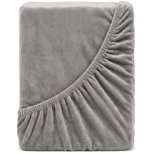 4Home Bettlaken Mikroflanell Grau, 180 x 200 cm