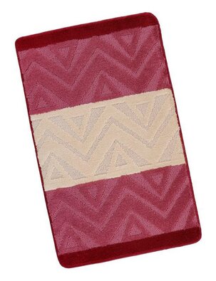 Bellatex Badteppich Bany Chevron Burgundy, 60 x 100 cm