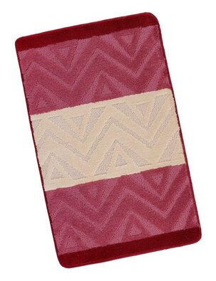 Bellatex Koupelnová předložka Bany Chevron burgundy, 60 x 100 cm