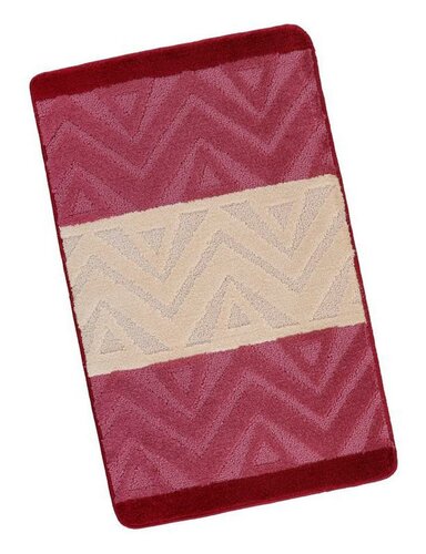 Bellatex Badteppich Bany Chevron Burgundy, 60 x 100 cm