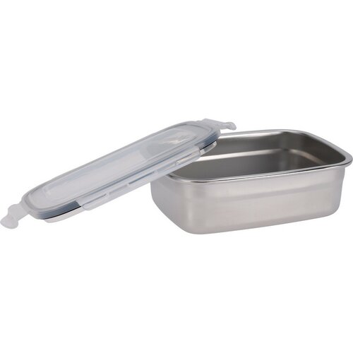 Excellent Houseware Edelstahl-Frischhaltedose mit Kunststoffdeckel, 750 ml