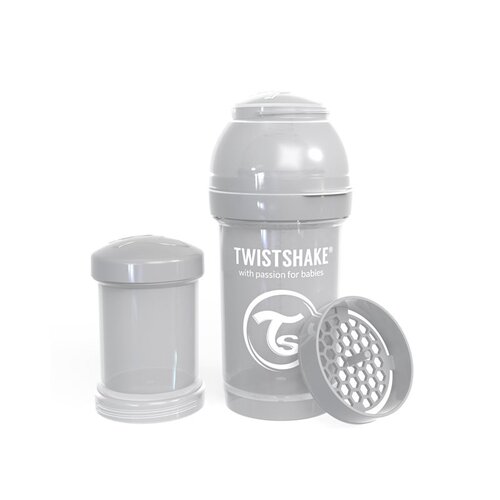Twistshake Kojenecká láhev Anti-Colic 180 ml, šedá