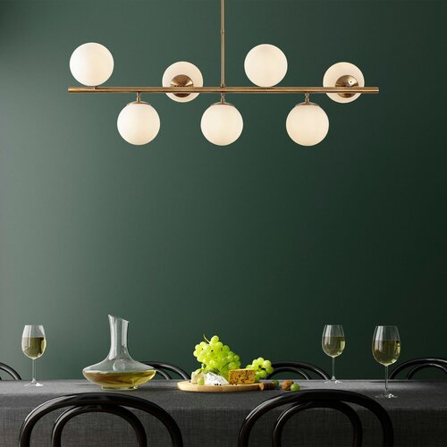 Lampa wisząca Fazli - 10535, biała/złota