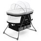 Pătuț pliabil Baby Mix Dreamy Nest negru, 92 x 70x 76 cm
