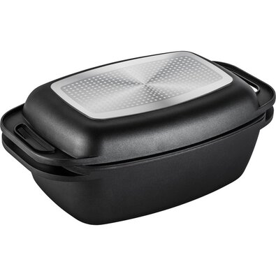Lamart LT1105 Dvojna 9 l/3 l žar posoda spokrovom, črna