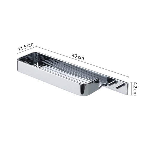 GEDY A91813 Il Giglio полиця для душової кабіни, 40 x 4,2 x 11,5 см, хром