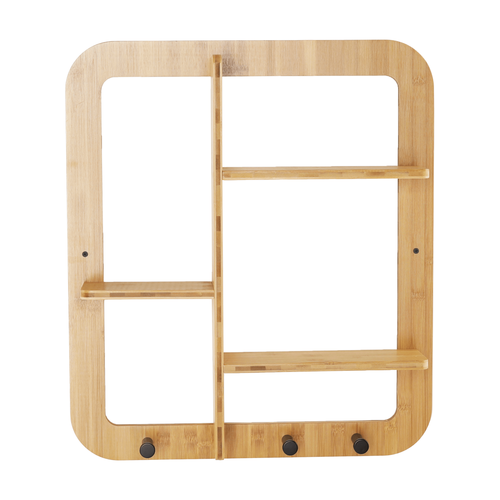 Wandregal Artid 2, Bambus, 52 x 10 x 59,5 cm