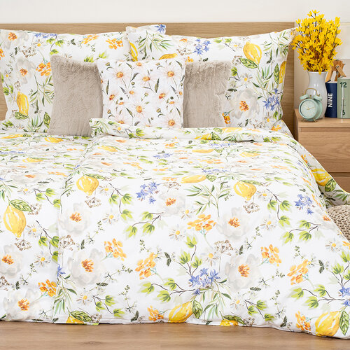 4Home Pościel bawełniana Lemon Delight, 140 x 220 cm, 70 x 90 cm