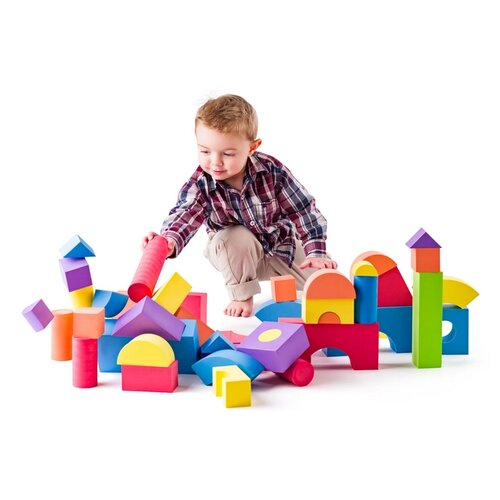 Plastica Nagy habkockák PVC táskában, 52 db