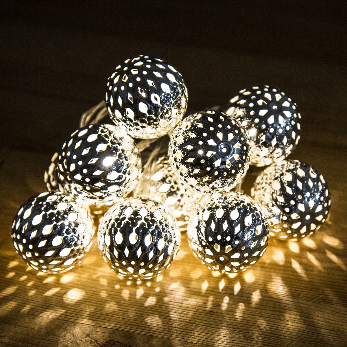 Vánoční řetěz koule LED, 4Home