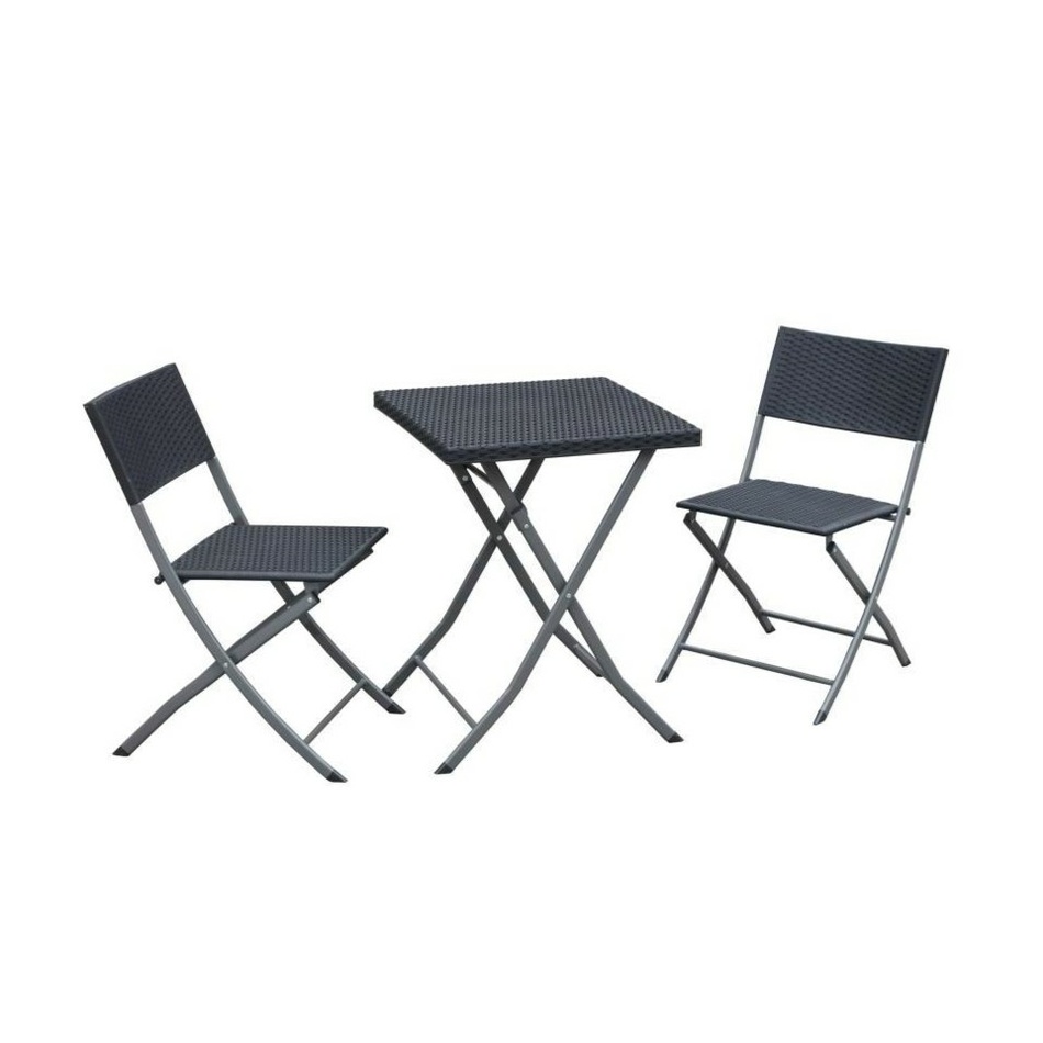 Set de mobilier de terasă Mattia antracit, 3 buc