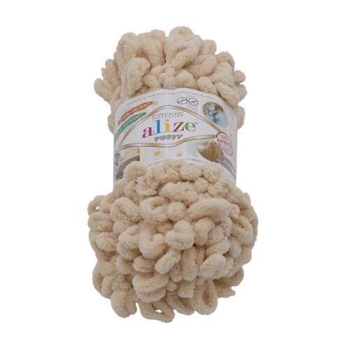 Garn PUFFY beige , 100 g / 9 m