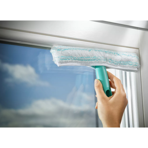 Leifheit odkurzacz do okien Window Cleaner z mopem, drążkiem 43 cm, nasadką ssącą 17 cm czarny 51016