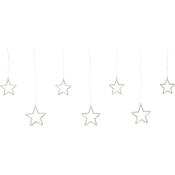 Kültéri fényfüggöny Stars, 200x60cm, LED, fehérfény, időzítő, 8 funkció, elemes