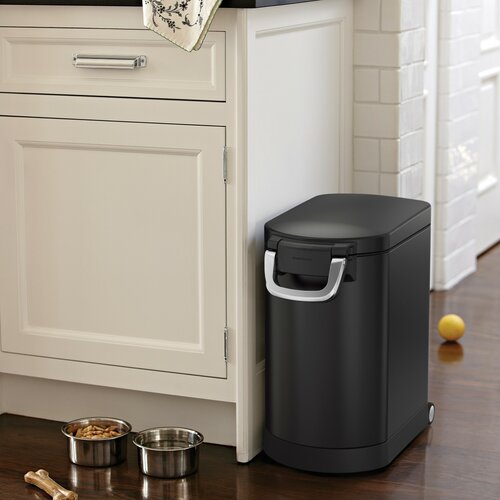 Simplehuman Kontajner na suché krmivo s poistkou 25 l, čierna mat