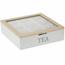 EH Box für Teebeutel 24 x 24 x 7 cm, Weißweiß  ,