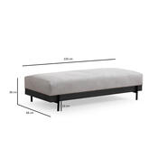 Taboret Eti Black Pouffe Grey