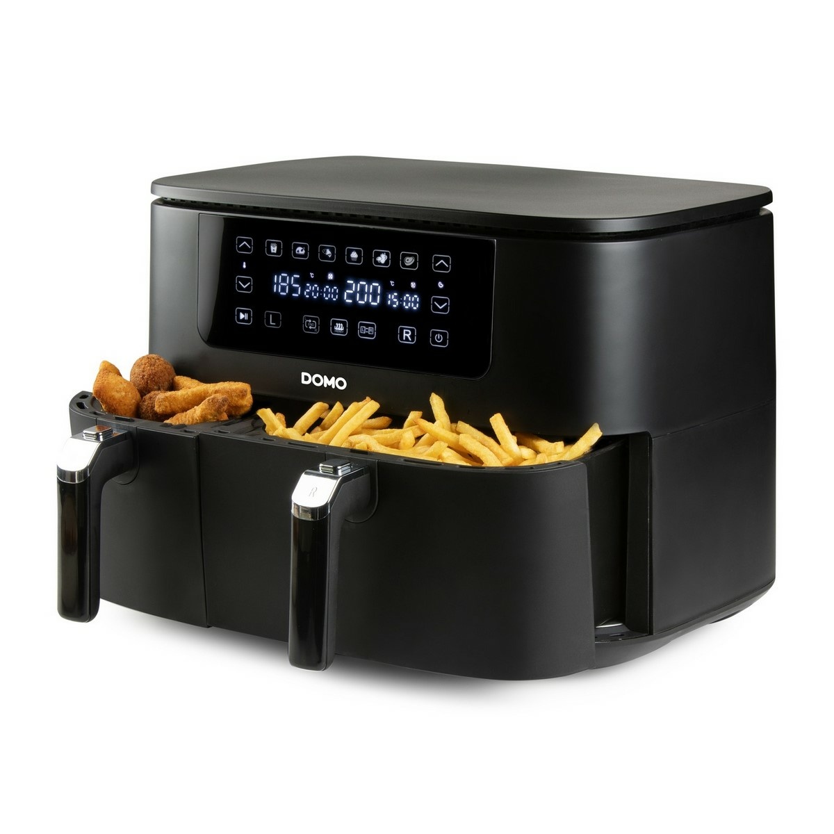 DOMO DO546FR digitální dvojitá horkovzdušná fritéza, 3+6 l