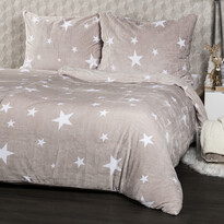 4Home mikroflanel ágyneműhuzat Stars Grey , 140 x 220 cm, 70 x 90 cm 4Home mikroflanel ágyneműhuzat Stars Grey