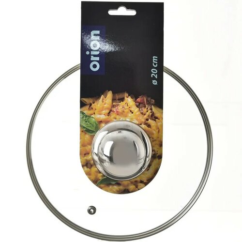 Orion Steklena pokrovka z ročajem, 20 cm