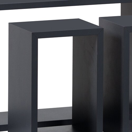 Set etajere de perete P-009, gri mat, 3 buc.