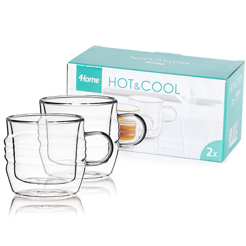 4Home Stripe Hot&Cool thermo pohár 250 ml, 2 db-os