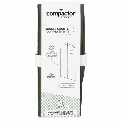 Compactor Чохол для коротких суконь та костюмів  GreenTex, 58 х 100 см, зелена