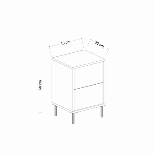Noční stolek Imaj Marble White