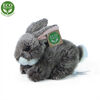 Rappa Plyšový ležící králík tmavě šedá, 17 cm