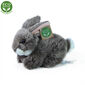 Rappa Plyšový ležiaci králík tmavosivá, 17 cm