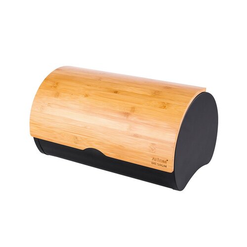 Altom Хлібниця з бамбуковою кришкою 37,7 x 24,3 x 20,4 см, чорний