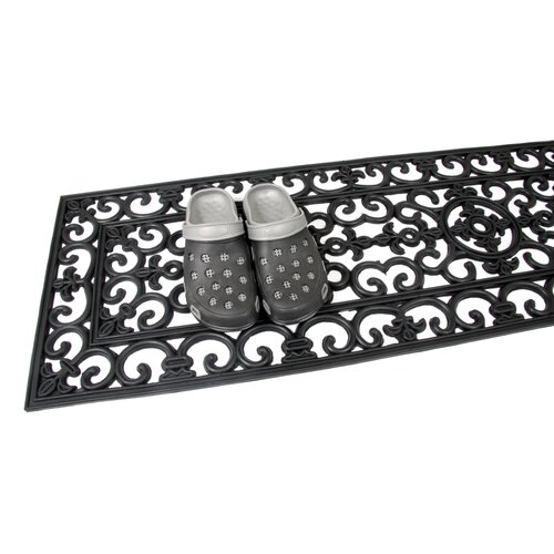 Venkovní rohožka Deco černá, 45 x 120 cm