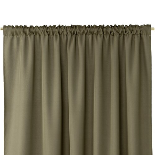 Restilo Oxford Pleat függöny, khaki, 140 x 250 cm