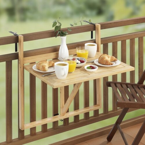 Wenko Măsuță suspendată pentru balcon din bambusWaikiki, 64 × 44 × 65 cm