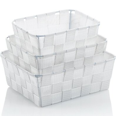 Set de coșuri de depozitare din 3 piese Kela  Alvaro, alb