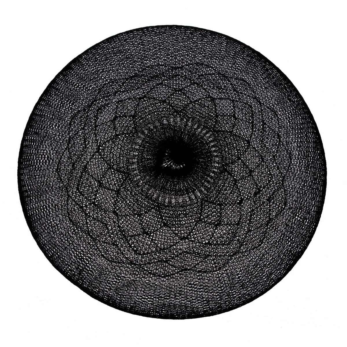 Fotografie Prostírání Mandala černá, 38 cm