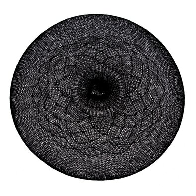 Suport de farfurie Mandala negru, 38 cm