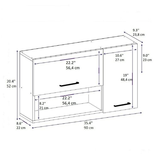 Dulap de perete Akasya White