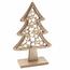 Vánoční dřevěná dekorace Stromek, 10 x 15,5 x 4 cm, zlatá