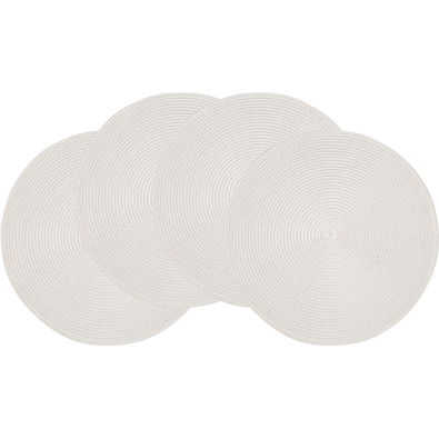 Altom Pogrinjek Straw bela, premer 38 cm, komplet4 kos