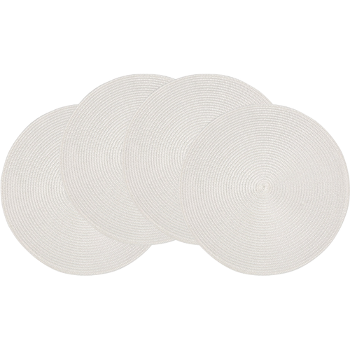 Altom Prostírání Straw bílá, pr. 38 cm, sada 4 ks