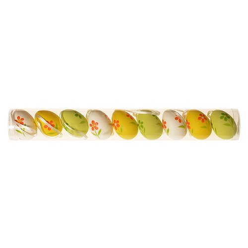 Zestaw wiszących jajek ogrodowych, wys. 5 cm, 9sztuk w opakowaniu, różne kolory