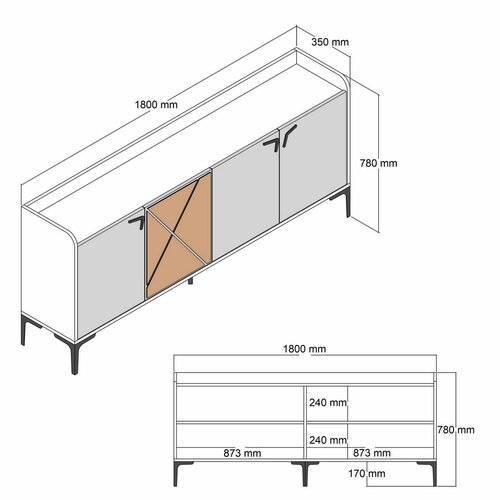 Schrank Venedik Walnut