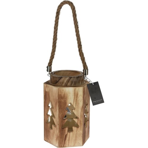 Lesena svetilka iz drevesa paulownia, 14 x 16 x 23cm