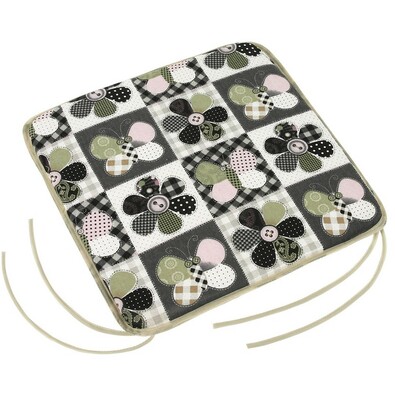 Siedzisko Dana gładkie Motyl patchwork, 40 x 40 cm