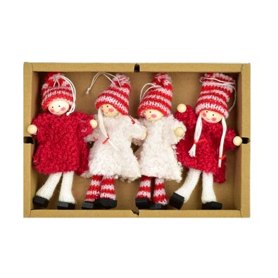Set of Christmas decorations Dolls mix, 4 pcs